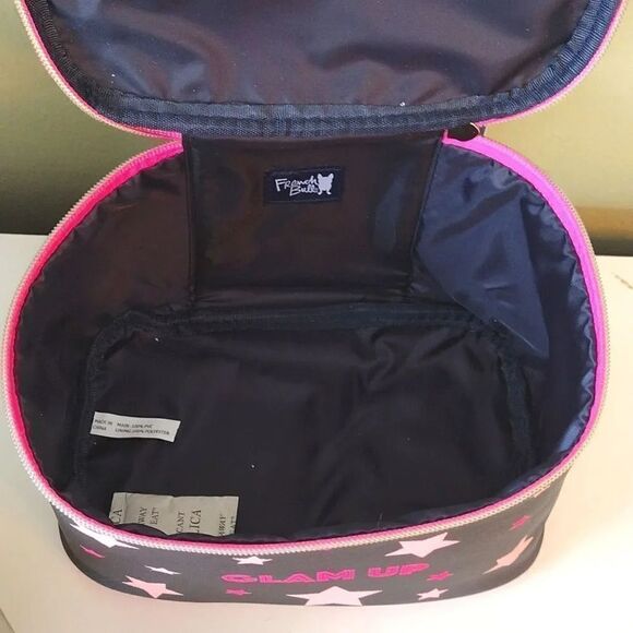 French Bull Black Pink Glam Up Large Cosmetic Travel Case Organizer NWT - Picture 11 of 16